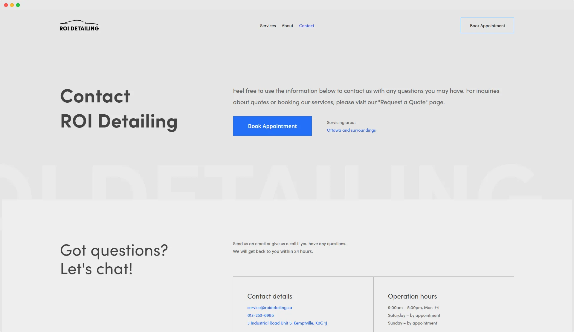 ROI Detailing