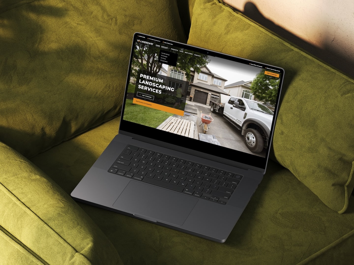 Website for VS Landscape, a top-tier landscaping company in Ottawa offering hardscaping, softscaping, and year-round outdoor design services.