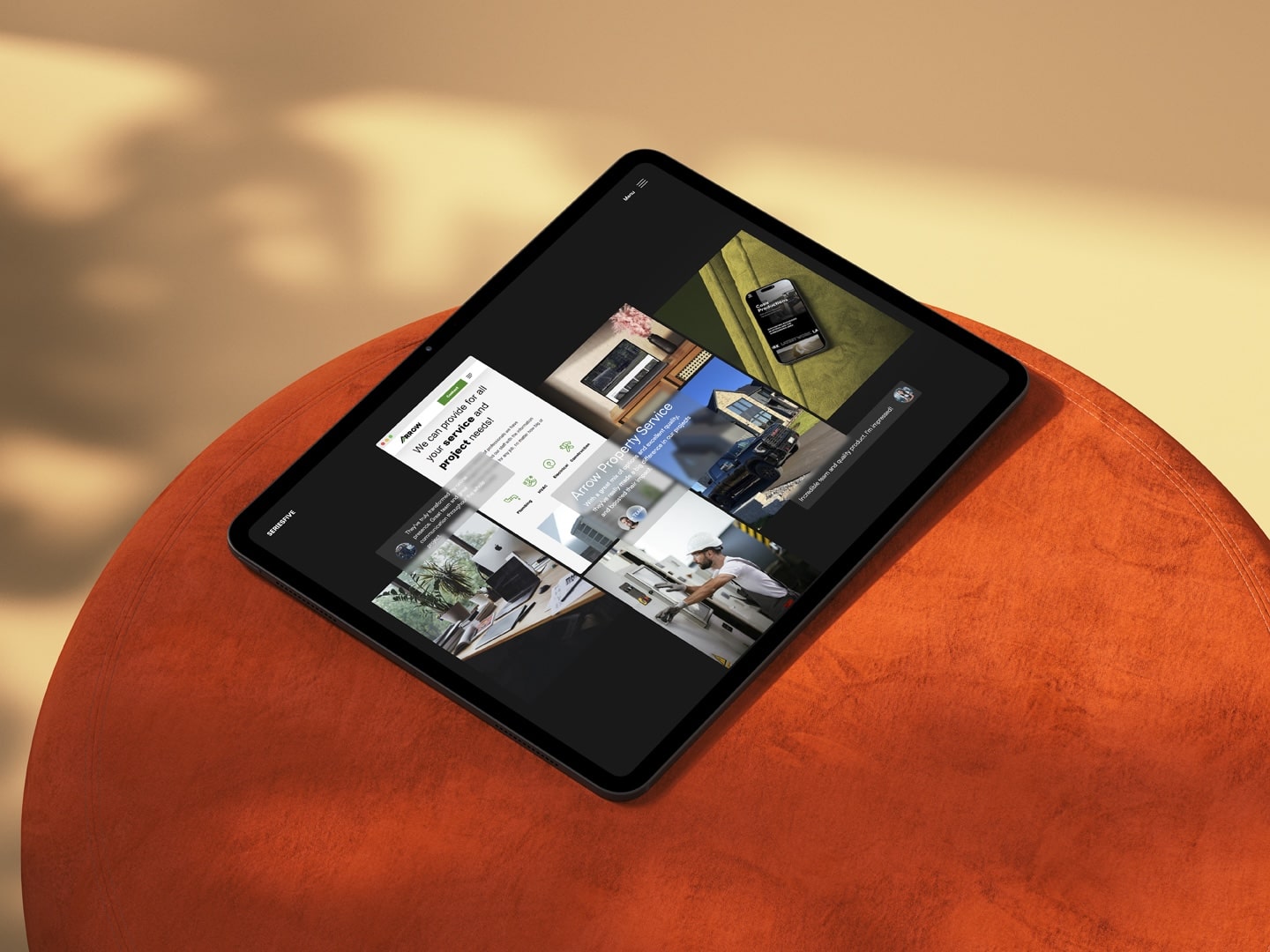 Tablet view of custom website – responsive web design by Series Five in Ottawa